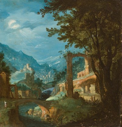 Paysage avec pont - Gillis van Valckenborch